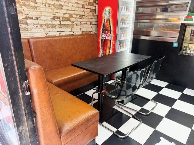 Inside a Pizza Delivery shops in Surrey