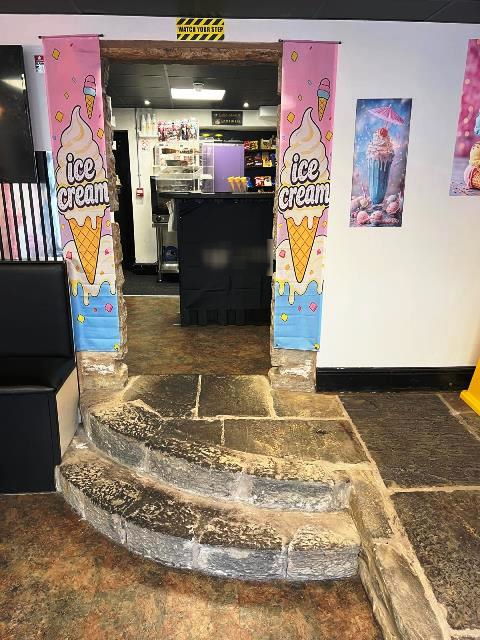 Interior of Ice Cream Parlours in Lancashire